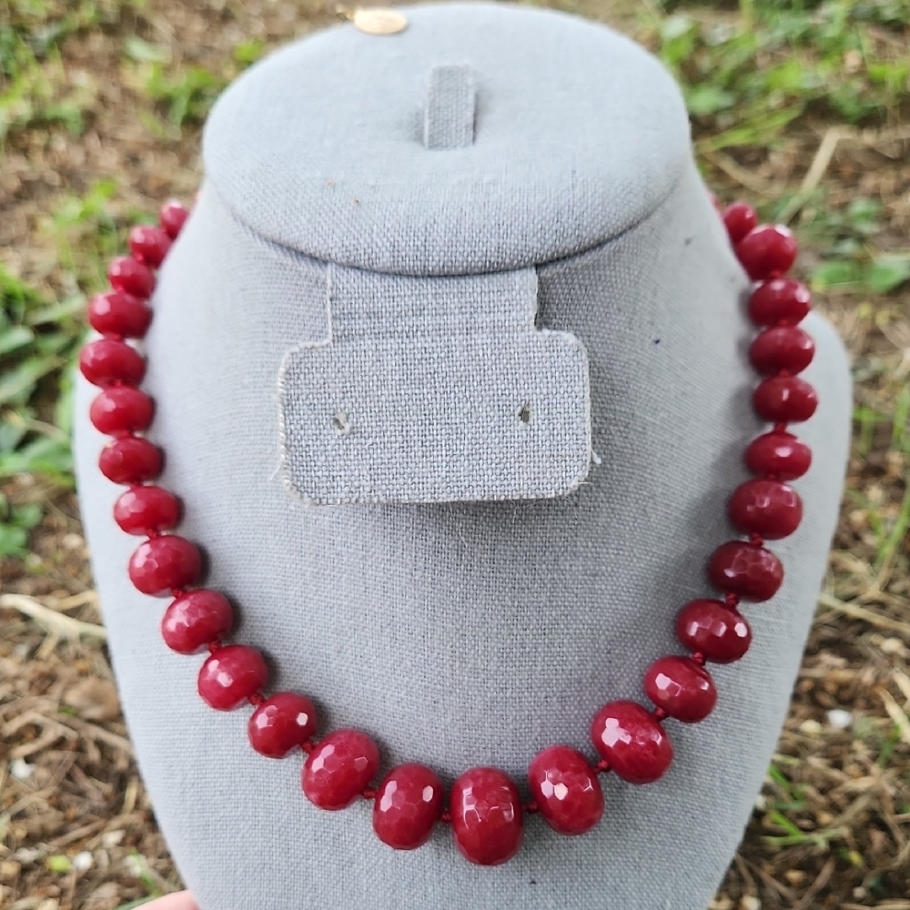 Carroll Dorsey Walker Ruby Statement Necklace And Matching Earrings
